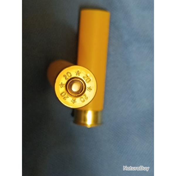 100 DOUILLES CALIBRE 20 LONGUEUR 67MM