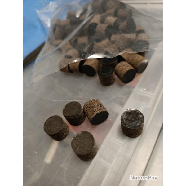 100 BOURRES GRASSES DE CALIBRE 20 EN FEUTRE 14mm DE HAUT