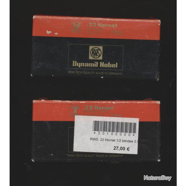 (5933)  PORT OFFERT LOT 22 HORNET RWS 18 1/2 blind�es et 4 blind�es