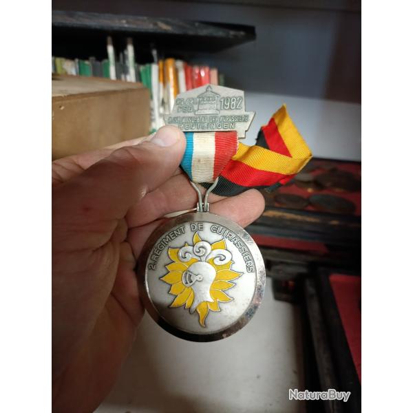 M�daille 2�me Marche Populaire Volkswandertag Reutlingen 1982 2�me Cuirassiers