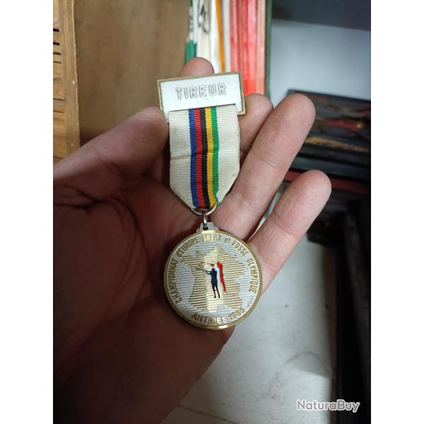 M�daille championnat de skeet et fosse olympique 1985 Antibes