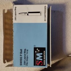 CARTOUCHES NEUVES 338 LAPUA MAG SWISS MUNITION