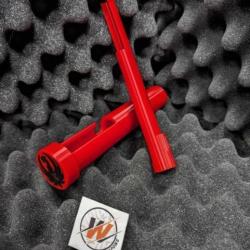 Made in France START KIT- Prot&egrave;ge Culasse RPR ROUGE avec LOGO RUGER NOIR + Guide baguette ROUGE 22lr