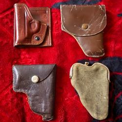 4 &eacute;tuis pour petits pistolets calibre 6,35