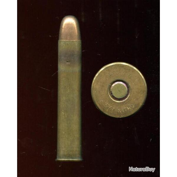 .577 Nitro Express x 3" - KYNOCH - balle cuivre arrondie