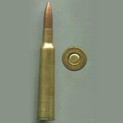 .240 Holland Magnum Flanged - fabrication Kynoch - balle cuivre pointe en deux partie - &eacute;tui 63.4 mm