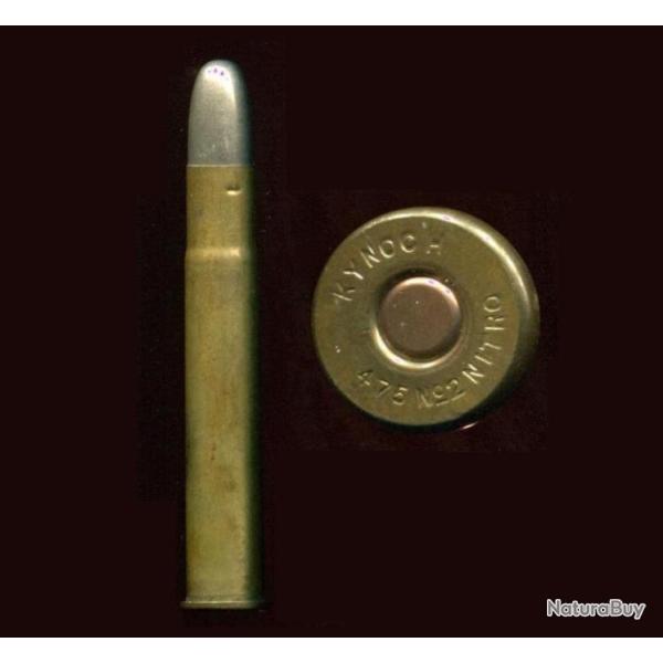 .475 Nitro Express N�2 x 3 1/2 "- KYNOCH - �tui 89 mm - balle nickel pointe arrondie