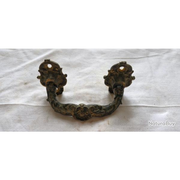 Ancienne poign�e en laiton massif, largeur 14cm