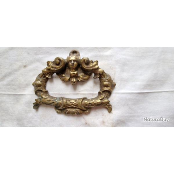 Ancienne poign�e en laiton massif, largeur 12,5cm