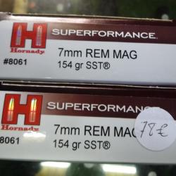 BAlles en 7 RM hornady SST  par 40 cart
