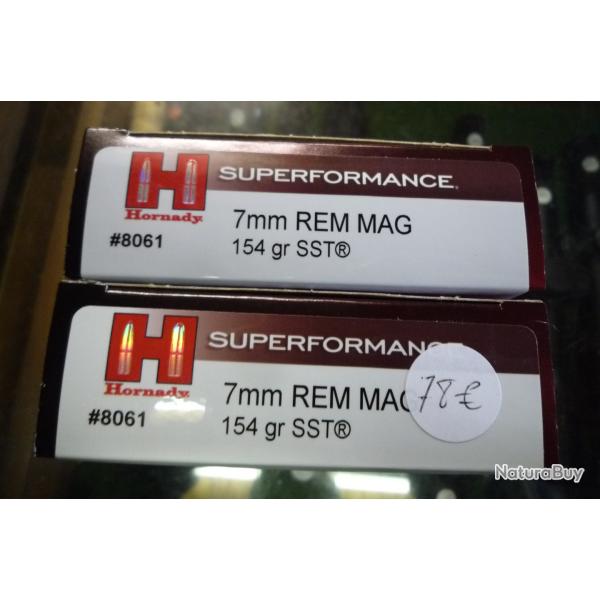 BAlles en 7 RM hornady SST  par 40 cart