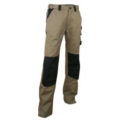 PANTALON DE TRAVAIL BEIGE/NOIR - 54 - LMA