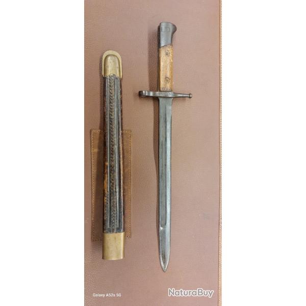 original ww1et www2 ,m1891 Ba�onnette I talienne  Carcano Terni avec son etui