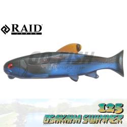 RAID - Leurre souple OSAKANA SWIMMER 125 Coloris - Shikkoku shad