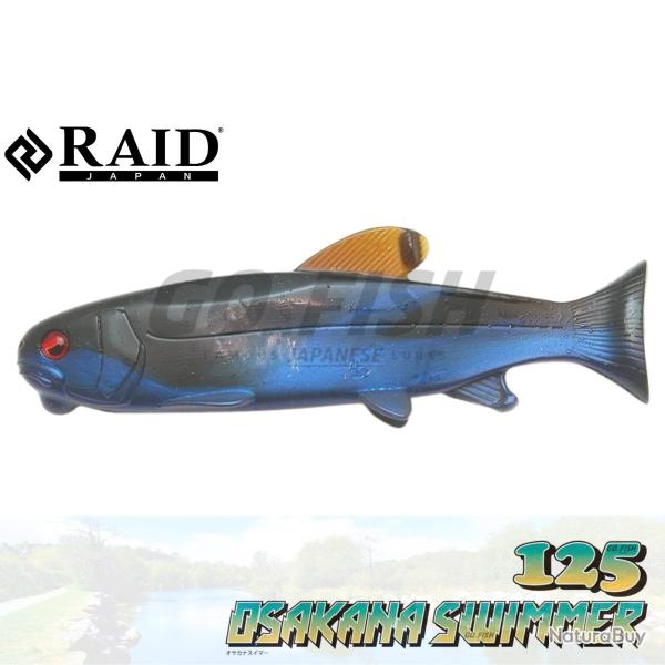 RAID - Leurre souple OSAKANA SWIMMER 125 Coloris - Shikkoku shad