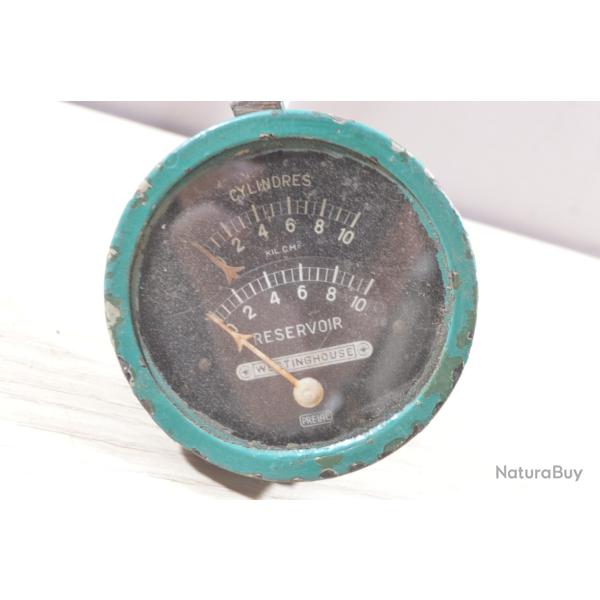 Manom�tre Westinghouse pour v�hicule Militaire Jeep Camion ? � identifier Cylindres Ancien  (16)