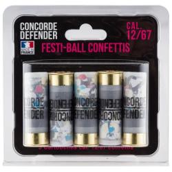5 cartouches Festi-Ball cal. 12/67 confettis Cal. 12