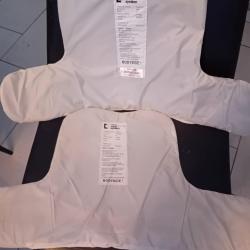 Ench&egrave;re lot de 2 plaques balistiques 3a contre les armes de poings et les lames  MEHLER 59X33 55X32