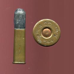 .44 Extra-Long - RARE - marquage : WRACo .44 X.L. - conteneur &agrave; grenaille en carton couleur noir