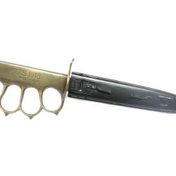 Superbe poignard US 1918 avec fourreau metal  repro
