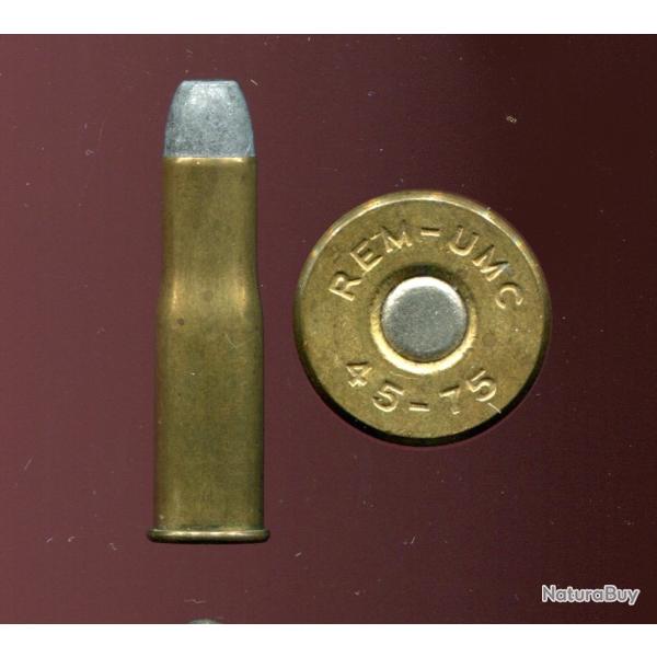 .45-75  Winchester - ancienne USA - balle plomb m�pate - marquage : REM-UMC  45-75 - black powder