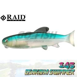 RAID - Leurre souple OSAKANA SWIMMER 145 Coloris - Ice Black