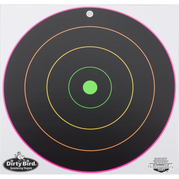 Cible Dirty Birds multicolores - Birchwood Casey - 20 cibles - 20 cm