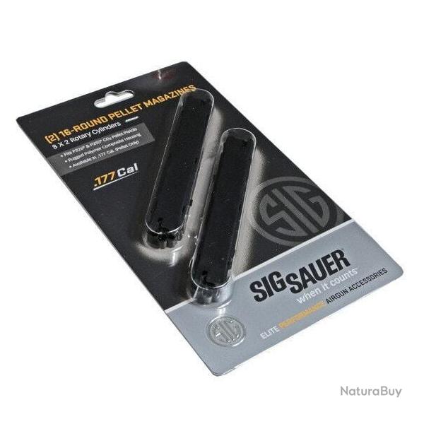 Pack de 2 chargeurs 16 coups pour Sig Sauer P226 CO2 4,5 - Lot de 2 chargeurs