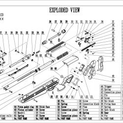 Pi&egrave;ces d&eacute;tach&eacute;es pour carabine &agrave; air QUANTICO - COMPLETE REAR SIGHT AND SCREW N&deg;10 TO N&deg;17
