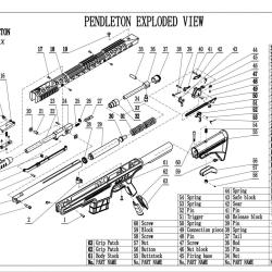 Pi&egrave;ces d&eacute;tach&eacute;es pour carabine &agrave; air PENDLETON - BODY STOCK N&deg;61
