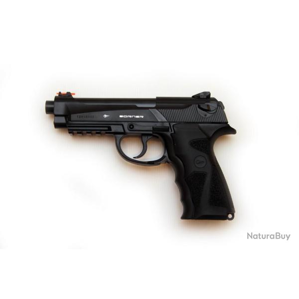 Pistolet CO2 culasse fixe BORNER SPORT 306 Cal. 4.5mm BB's
