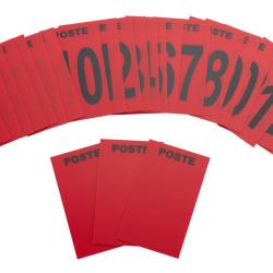 Lot de 27 plaques postes de chasse - Rouge