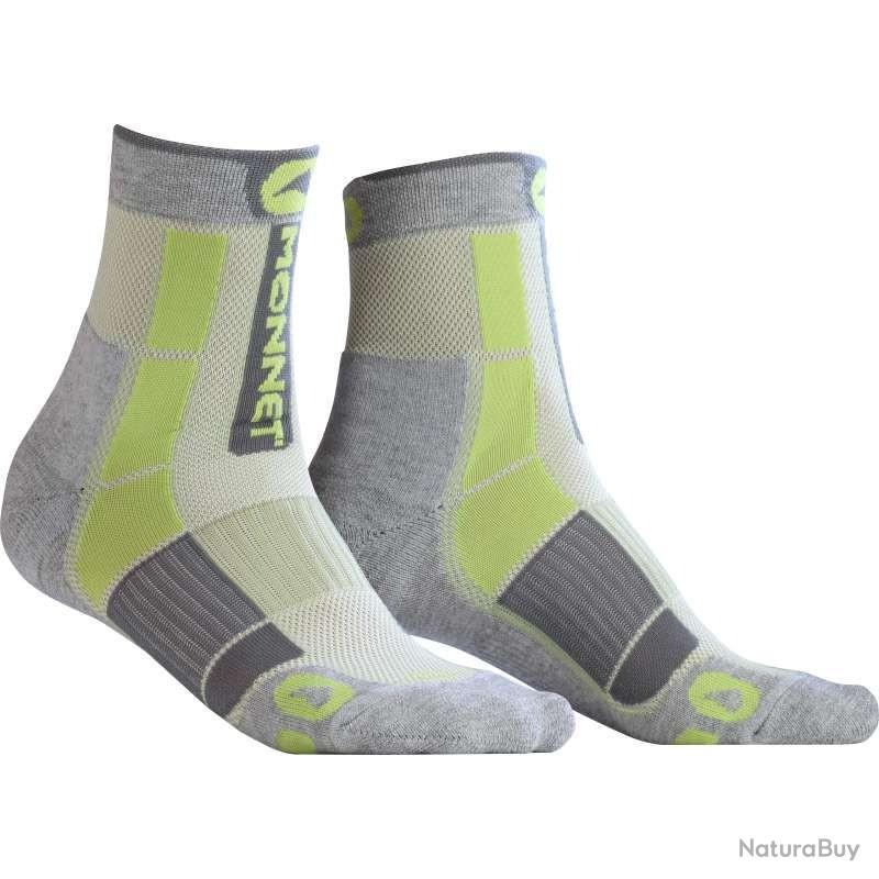 Chaussettes De Randonnée Monnet Trek Air – Fine, Respirante, Protection Talon Et Orteils – Fabriqué En France