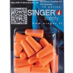 20 bouchons d'oreilles sous blister Singer Safety