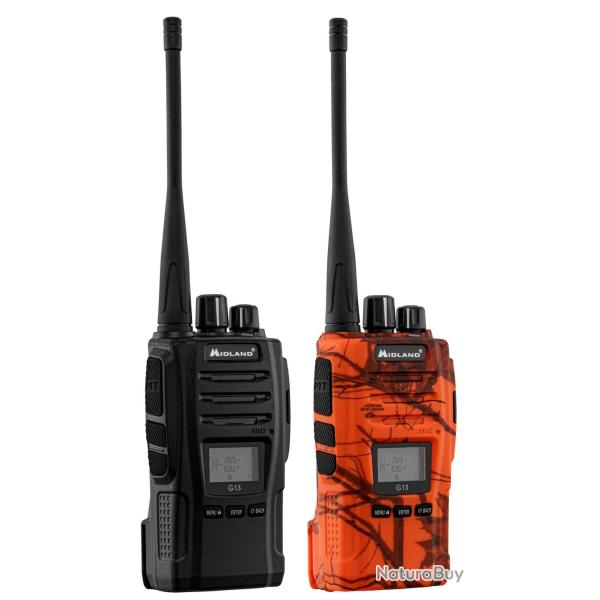 Talkie-Walkie Midland G13 - Noir ou orange - G13 - Noir