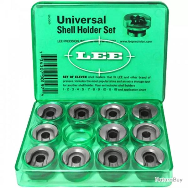 Lee Precision - Kit de 11 Shell Holders (support de douille) R-Type pour presse - Kit de 11 Shell Ho