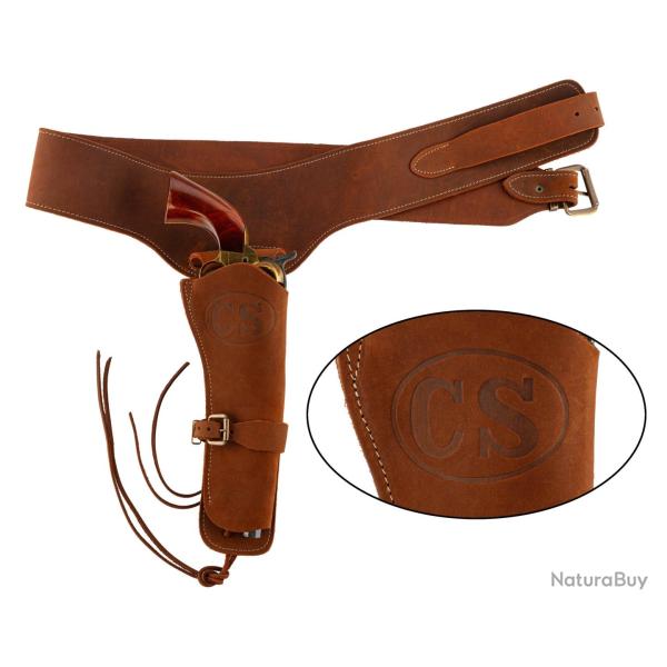Ceinturon Confederation State - 110 cm - Marquage CS + holster. - Ceinturon Confederation state 110c