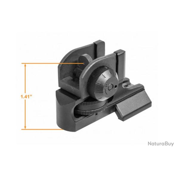 Hausse fixe UTG pour AR15 - HAUSSE FIXE ARRIERE UTG POUR AR15 (compatible AD99995)