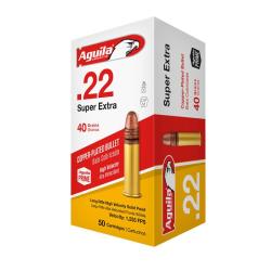 Cartouches Aguila .22 LR High Velocity 40 gr - Haute vitesse X50