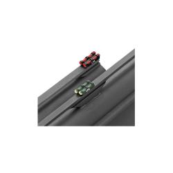 Guidon double fibre optique rouge