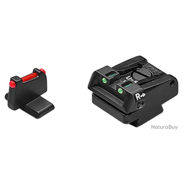 Hausse et guidon fibre optique