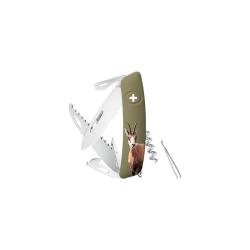Couteaux suisses D05, olive, impression Chamois Swiza