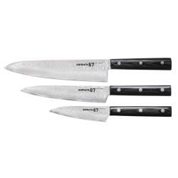Set DAMASCUS 67 Coffret 3 couteaux Samura