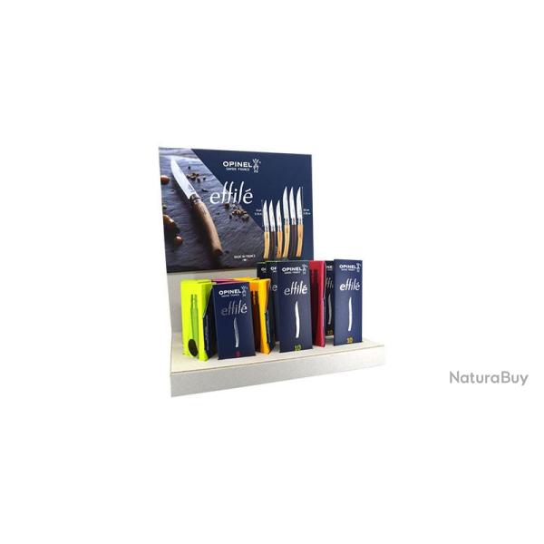 Set Pr�sentoir Mix 18 couteaux - Effil�s N�8 et N�10 Opinel