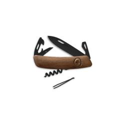 Couteaux suisses D03 ALLBLACK, noyer Swiza