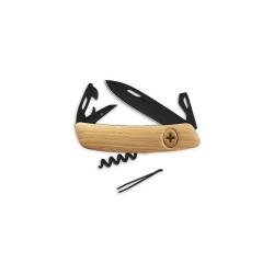 Couteaux suisses D03 ALLBLACK, ch&ecirc;ne Swiza