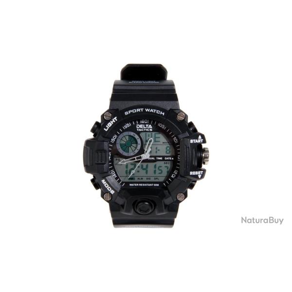 MONTRE TACTIQUE ANALOGIQUE ET DIGITALE NOIRE DELTA TACTICS
