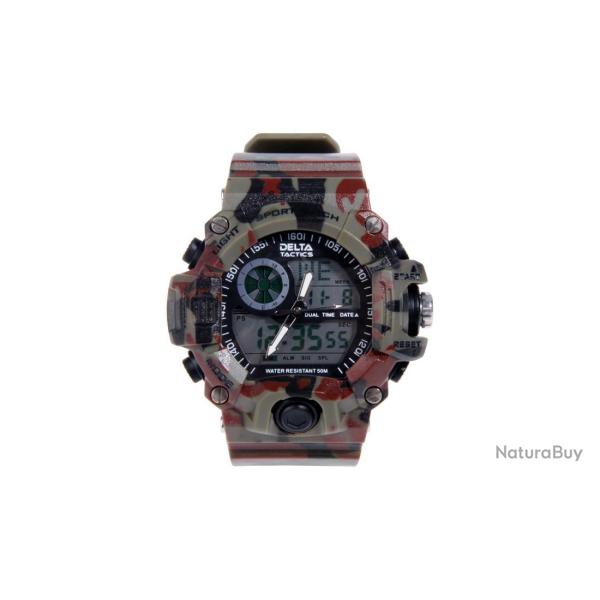 MONTRE TACTIQUE ANALOGIQUE ET DIGITALE NOIRE DELTA TACTICS