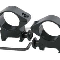 ANNEAUX BAS 1" POUR RAIL 20-22MM WEAVER