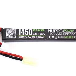 Batterie LiPo stick 7,4 v/1450 mAh 30C - 1 stick - 1450 mAh 30C - Connecteurs Mini Tamiya